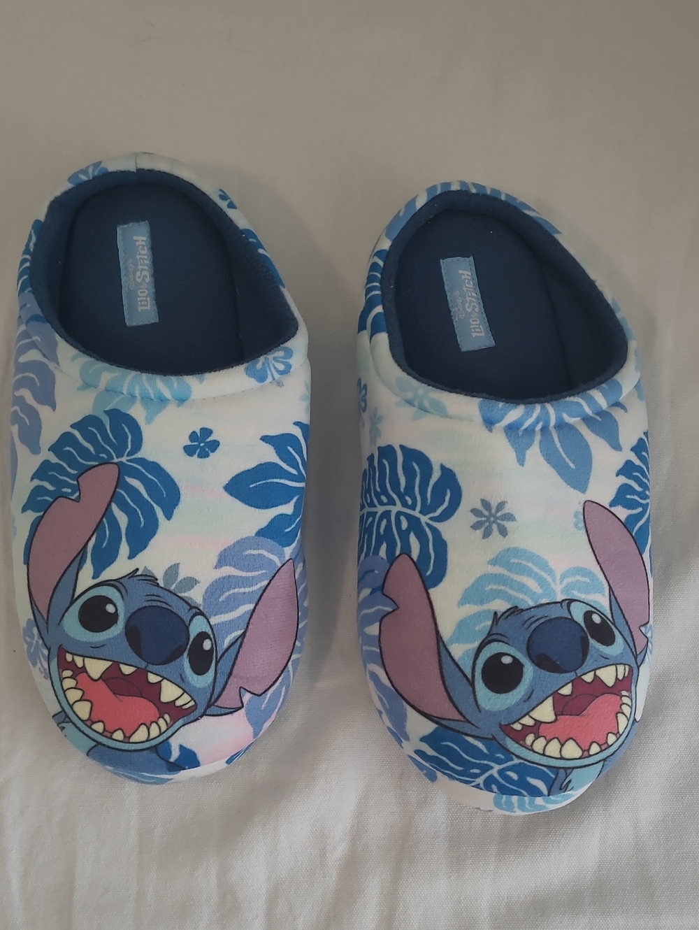 Women's Disney Blue Stitch Slip-On Footies